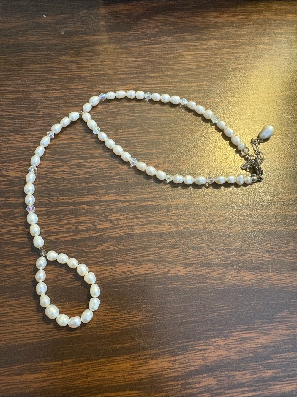 Genuine Freshwater Pearl Hand Chain Bracelet | Bridal Slave Bracelet Ring